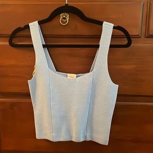 Elevated Knit Soft V-Neck Tank Size Small